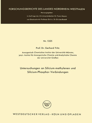 cover image of Untersuchungen an Silicium-methylenen und Silicium-Phosphor-Verbindungen